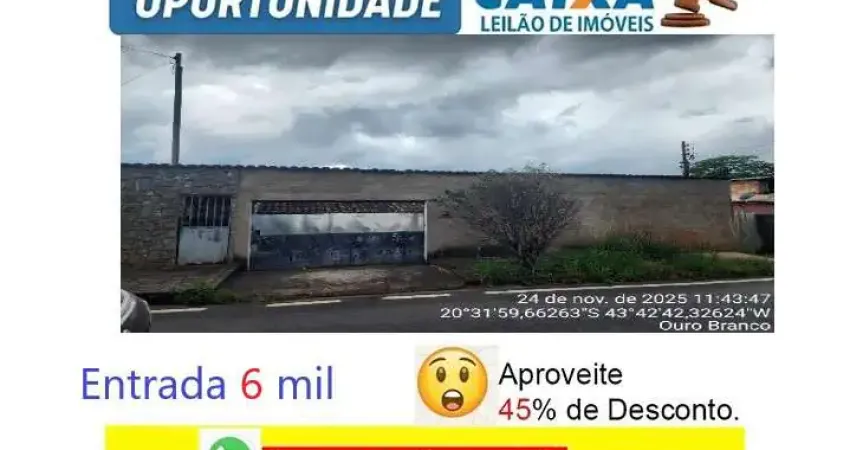 Casa com 2 quartos à venda na Rua Santa Rita, Primeiro de Maio, Ouro Branco