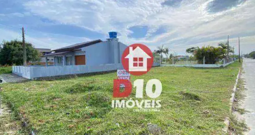 Terreno escriturado de esquina com 300m² no bairro areias brancas – arroio do silva/sc.