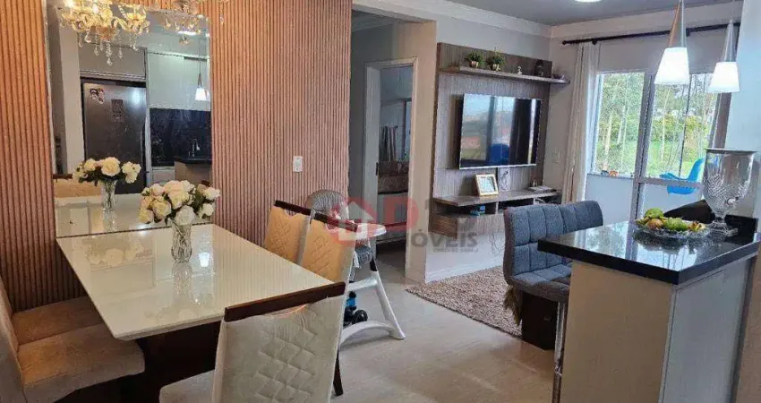 Apartamento semi mobiliado com 2 dormitórios à venda, 55 m² por r$ 310.000 - coloninha - araranguá/sc