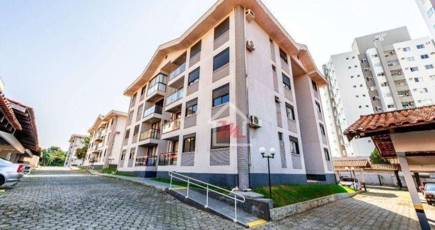 Apartamento SEMI MOBILIADO com 2 dormitórios na VELHA proximo a Ailos,  à venda, 60 m² por R$ 320.000 - Blumenau/SC