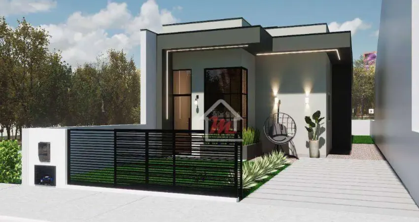 Casa térrea com 3 dormitórios, bem localizada,  amplo espaço nos fudos, à venda, 76 m² por R$ 429.900 - Benedito - Indaial/SC