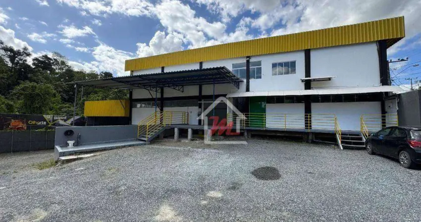 Galpão para alugar, 800 m² por r$ 15.000,00/mês - salto weissbach - blumenau/sc