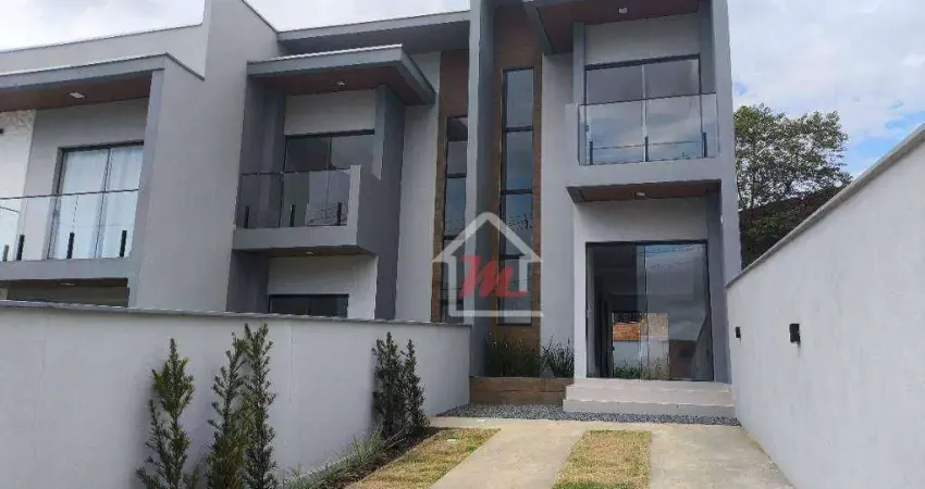 Sobrado pronto para morar, com 2 dormitórios (1 suíte),com churrasqueira, à venda, área total 106 m² por r$ 450.000 - itoupava central - blumenau/sc