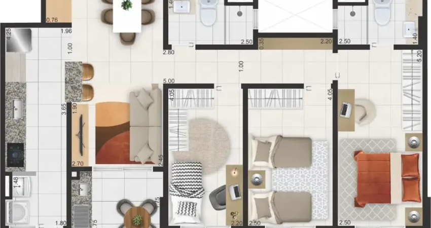 Apartamento de 1 dormitório(s) e 0 suíte(s) no bairro forte, praia grande