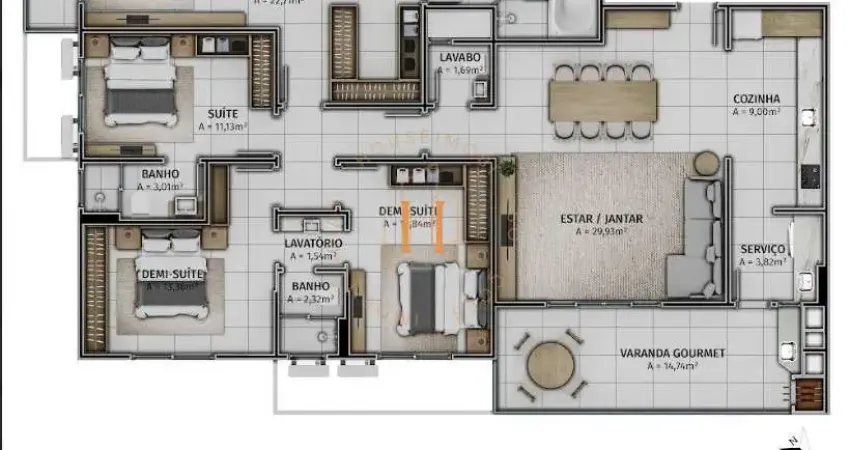 Apartamento com 4 quartos à venda na Rua Otávio do Patrocínio Medeiros, 245, Nossa Senhora do Rosário, São José