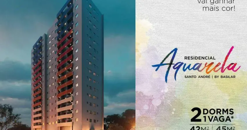 Apartamento com 2 dormitórios à venda, 42 m² por R$ 316.300,00 - Vila Palmares - Santo André/SP
