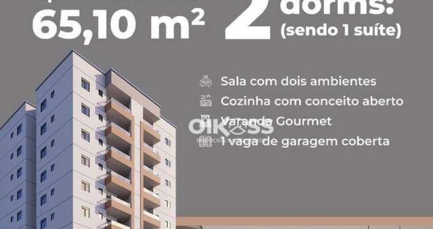Apartamento com 2 dormitórios à venda, 65 m² por R$ 484.000,00 - Parque Industrial - São José dos Campos/SP