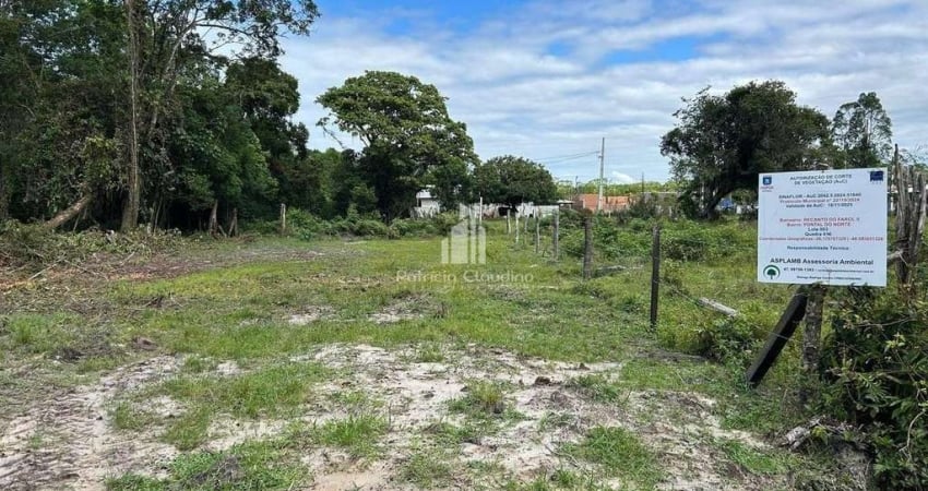 Terreno Parcelado Com 180m² (6x30) No Balneário Recanto do Farol!