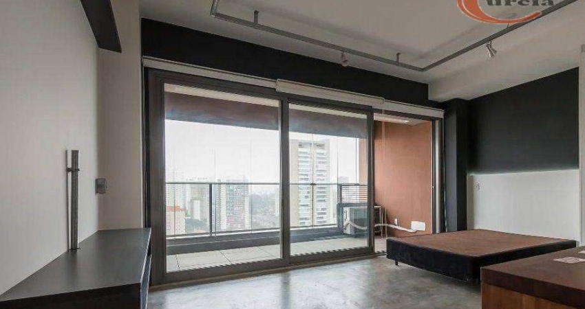Apartamento com 1 dormitório para alugar, 41 m² por R$ 3.400,00/mês - Brooklin Paulista - São Paulo/SP