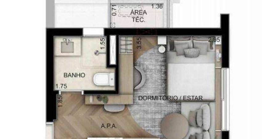 Studio com 1 dormitório à venda, 22 m² por R$ 450.000,00 - Perdizes - São Paulo/SP