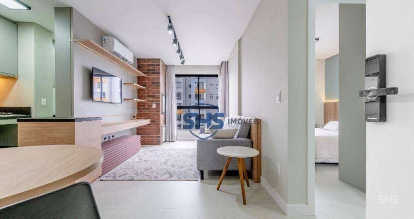 Apartamento com 1 dormitório para alugar, 35 m² por r$ 3.120,00/mês - itoupava seca - blumenau/sc