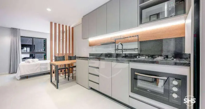 Apartamento com 1 dormitório para alugar, 27 m² por r$ 3.110,00/mês - centro (blumenau) - blumenau/sc