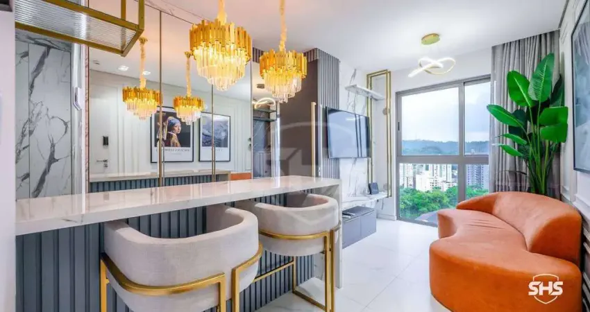 Apartamento com 1 dormitório para alugar, 35 m² por r$ 3.415,00/mês - victor konder - blumenau/sc