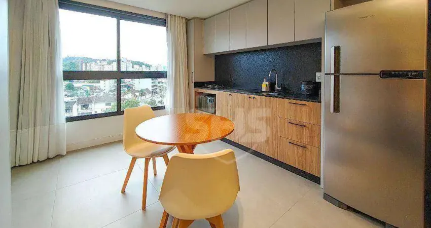 Apartamento com 1 dormitório para alugar, 34 m² por r$ 3.280,00/mês - velha - blumenau/sc
