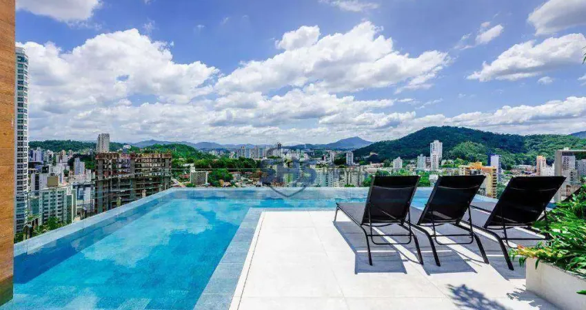 Apartamento com 1 dormitório para alugar, 35 m² por r$ 3.030,00/mês - victor konder - blumenau/sc