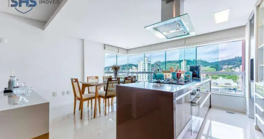 Apartamento com 2 dormitórios para alugar, 86 m² por r$ 4.605,00/mês - velha - blumenau/sc