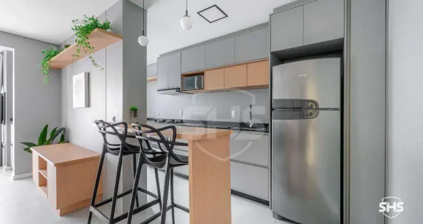 Apartamento com 1 dormitório para alugar, 48 m² por r$ 3.455,00/mês - velha - blumenau/sc