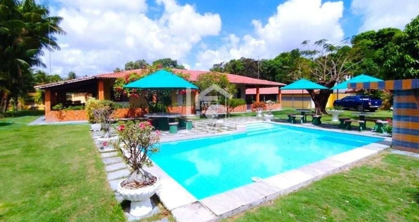 Chácara com 4 dormitórios à venda, 20000 m² por r$ 1.380.000,00 - aquiraz - aquiraz/ce