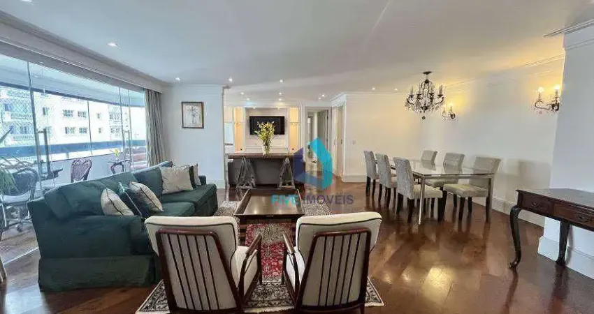 Apartamento com 4 dormitórios para alugar, 147 m² por r$ 19.091,00/mês - moema - são paulo/sp