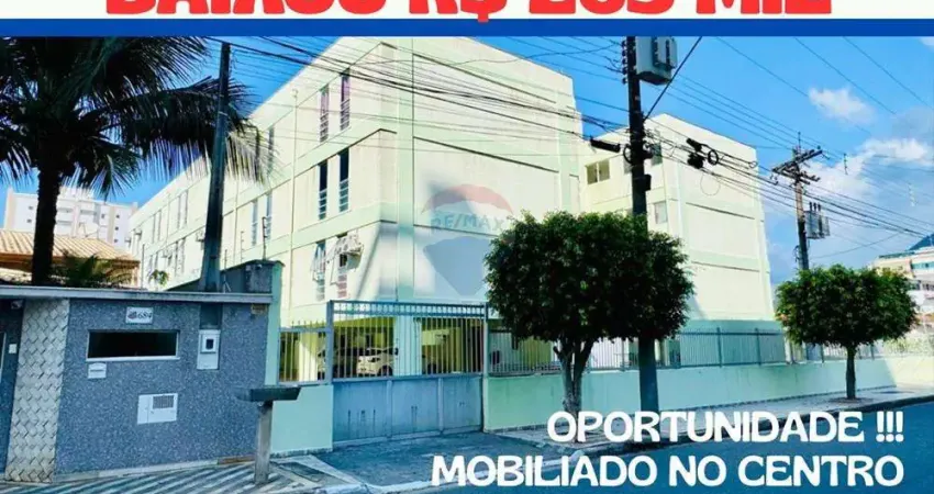 Apartamento no centro de peruíbe – 2 dorms, 2 banheiros, 1 vaga e lazer