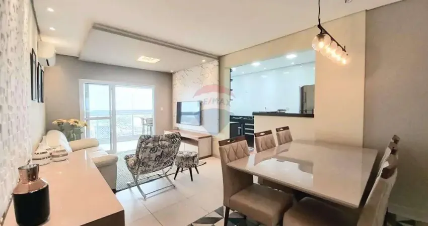 Vista Mar! Mobiliado, 3 Dorms, Suíte c/ Closet, Sacada Gourmet – A 500m da Praia!
