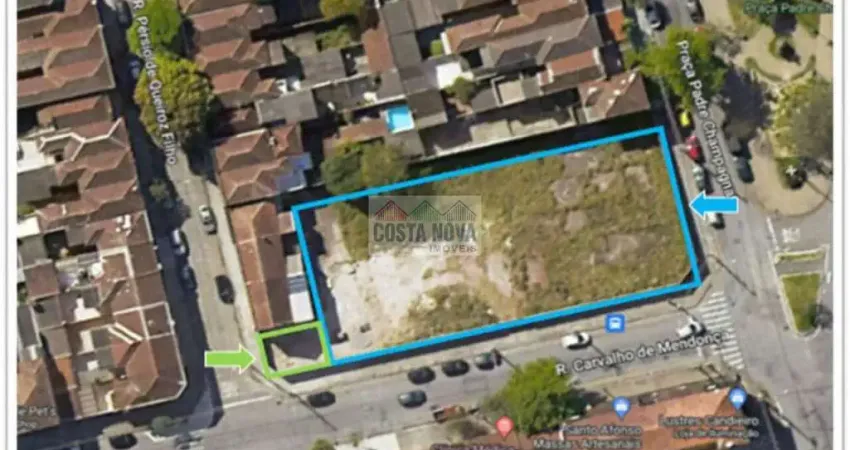 Terreno à venda para incorporação em santos, rua dr. carvalho de mendonça, s/n