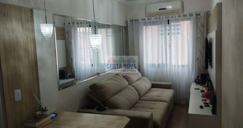 Apartamento à venda de 50m², 1 quarto, 1 sala, 1 banheiro e vaga em São Vicente
