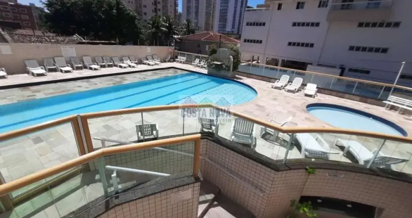 Apartamento 1 dormitório, 1 banheiro, 1 vaga de garagem. Lazer completo e vista mar