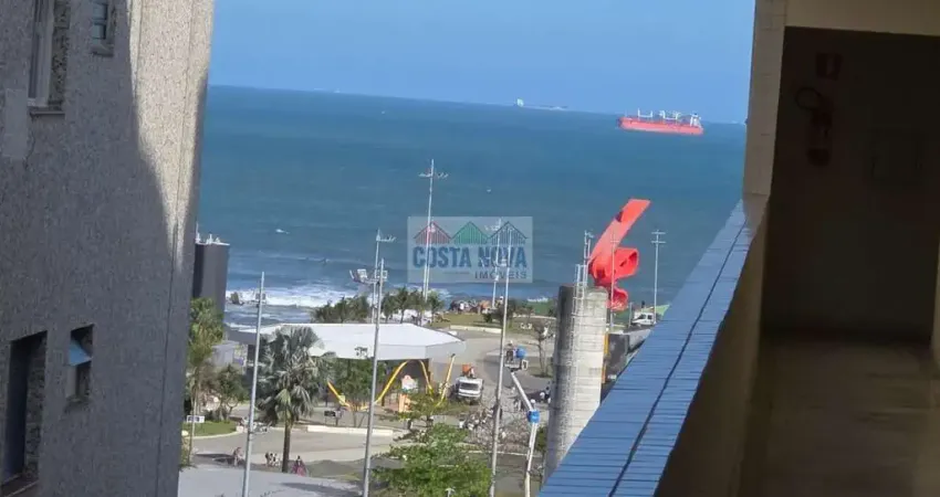 Apartamento frente para o mar com 2 quartos mais 1 de empregada , 1 vaga - josé menino - santos