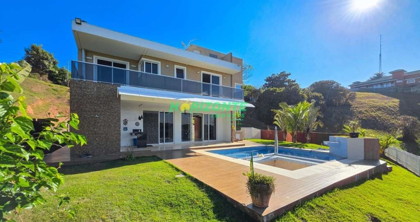 Casa para venda e locação de alto padrão com 1300m² de terreno com 3 suítes, no condomínio Mirante