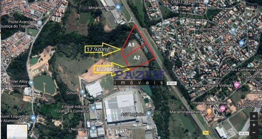 Terreno Industrial à venda, 34686 m² - Distrito Industrial - Vinhedo/SP