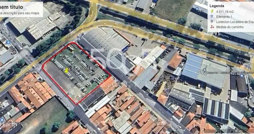 ÁREA PARA INCORPORAÇÃO DE 4.511,18m² À VENDA - Rua Santa Cruz com esquina para a Avenida Octaviano Pereira Mendes
