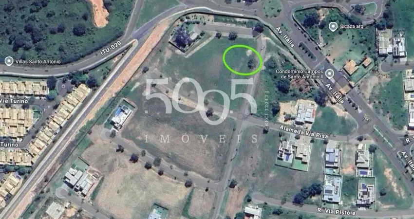 Terreno à venda no condomínio Campos de Santo Antonio II em Itu com 844m2 de área útil em ótima localização.