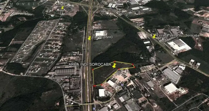 Área localizada no distrito industrial de sorocaba, com 257m² de frente para rod. antonio ermirio de moraes (castelinho). iporanga