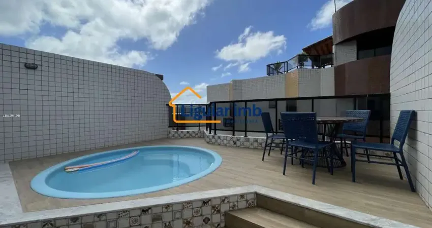 Cobertura para locação em joão pessoa, cabo branco, 2 dormitórios, 1 suíte, 2 banheiros, 2 vagas