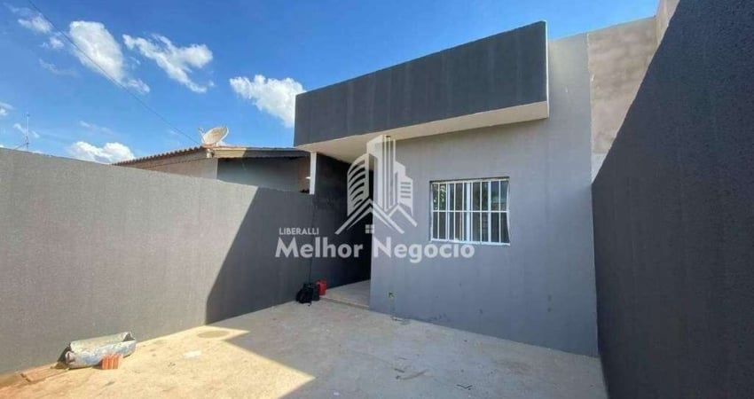 CÓD:RCA4487 - Casa à venda com 2 dormitórios (Quartos) bem amplos e 01 deles sendo suíte, no bairro Jardim do Trevo (Nova Veneza), em Sumaré, SP