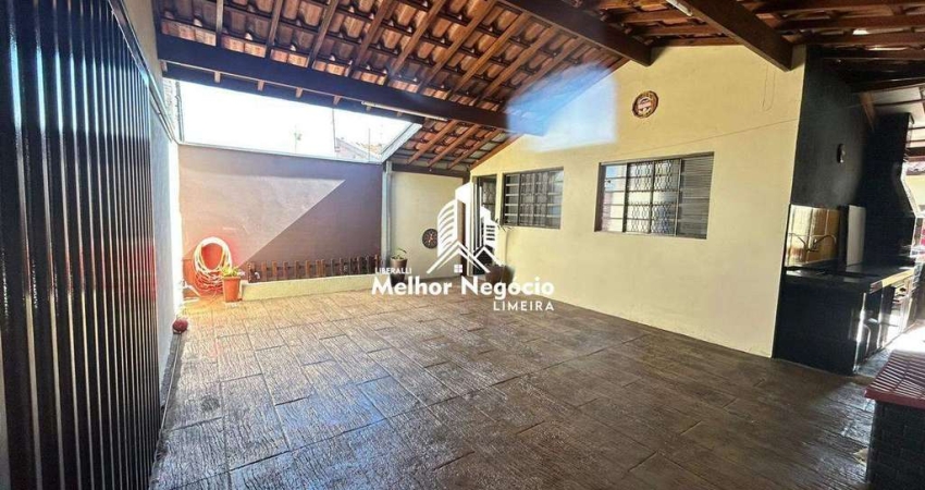 Casa à venda no Bairro Jardim Guimarães, em Limeira, SP. Casa com 3 dormitórios, 1 banheiro e 2 vagas de garagem.