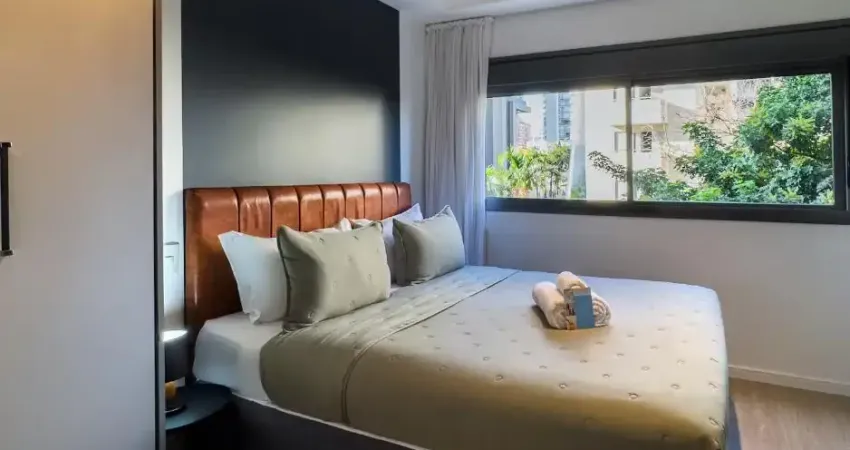 Studio mobiliado à venda de 26m, bem localizado e com lazer essencial