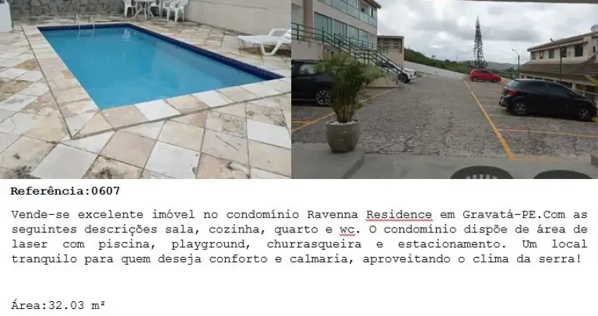 Vende-se excelente imóvel no condomínio Ravenna Residence em Gravatá-PE.