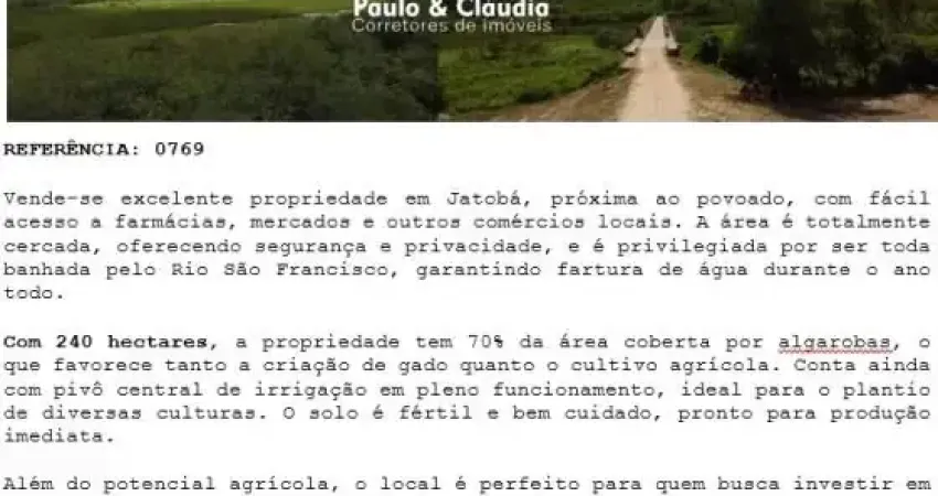 Terreno em condomínio fechado à venda na Avenida Eletrobras, 12, Zona Rural, Jatobá