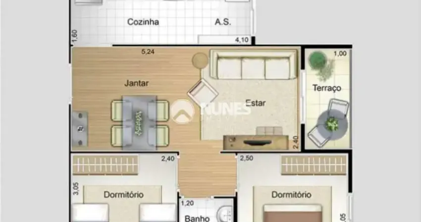 Apartamento com 2 quartos à venda no Conceição, Osasco