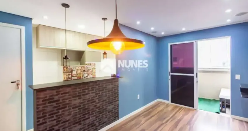 Apartamento aconchegante de 50m² com 2 dormitórios e sacada com churrasqueira