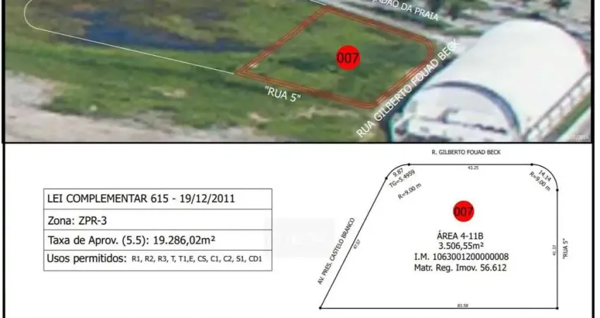 Terreno à venda na Avenida Presidente Castelo Branco, Vila Mirim, Praia Grande
