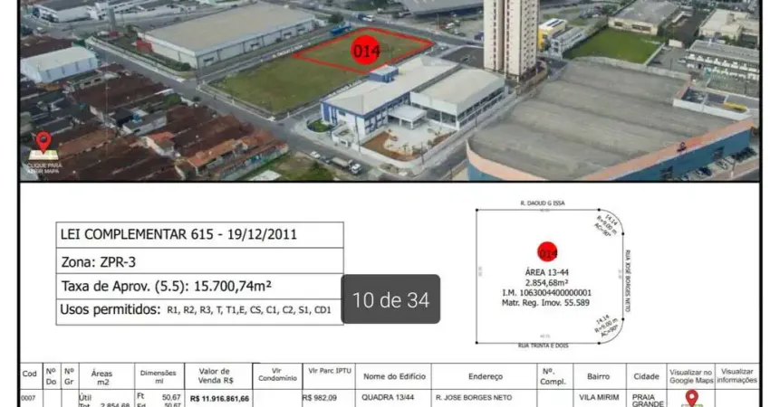 Terreno à venda na Rua José Borges Netto, 1, Vila Mirim, Praia Grande