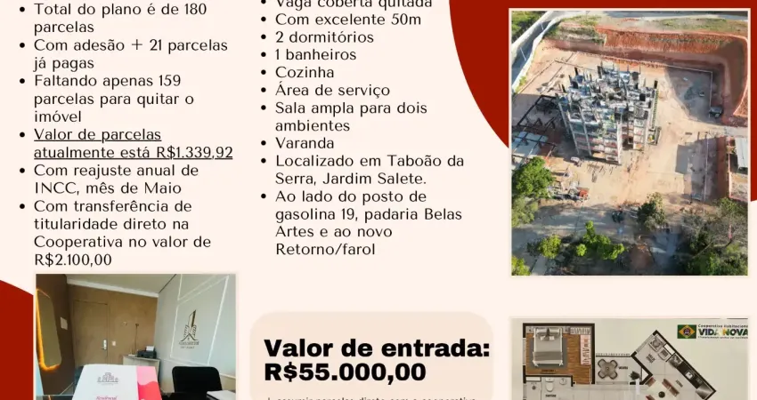 Oportunidade cota 623 grupo 19 - cooperativa vida nova  taboão da serra