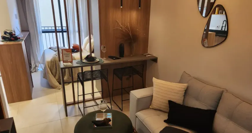 Studio  novo com 1 dormitório, com ou sem mobilia, ao lado do shoping analia franco