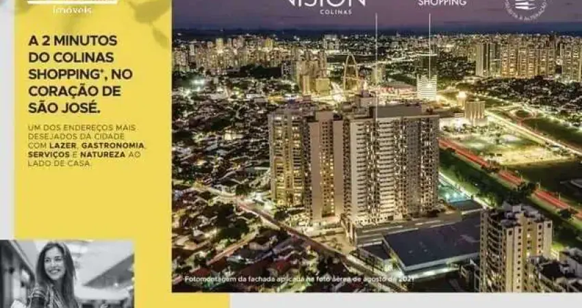 Apartamento a venda, 02 dormitórios, vision colinas, jardim esplanada, sjc.