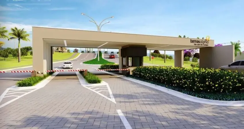 Terreno de 470 m² em leve aclive no condomínio terras alpha - quadra n1