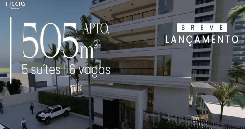 Mansões Aquarius, Apartamento de 505 m², 5 suítes, 8 vagas e vista incrível