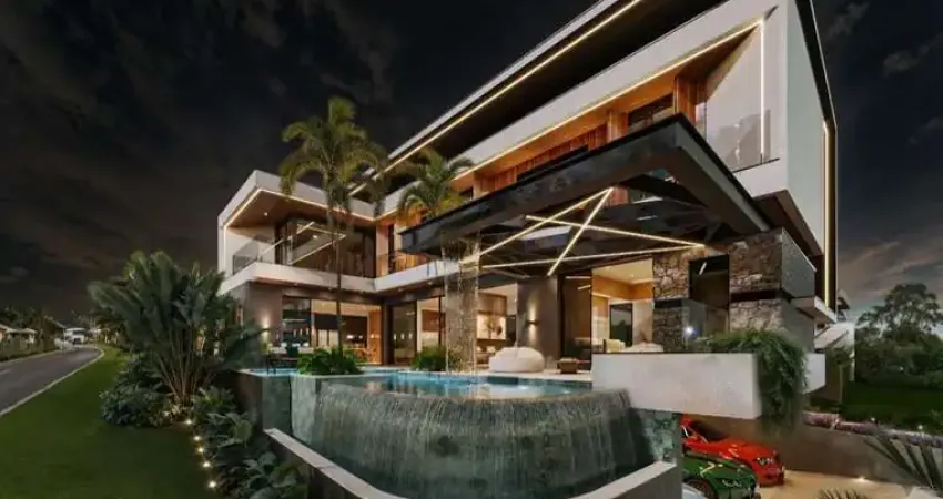 Maravilhoso sobrado no alphaville 1 - 505 m² de terreno e 429 m2 útil - 4 suítes (1 no terreo) + sala tv revers. 5 suíte)